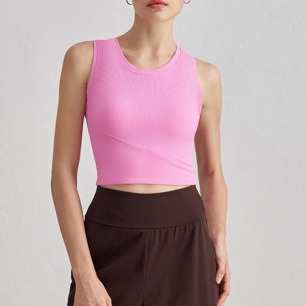 Fixed Cup Sports Vest One-piece Tight Slimming Fitness Bra I-shaped Beautiful Back Yoga Underwear For Women