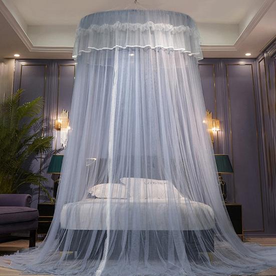 Hanging Mosquito Net Top Hook Encrypted Mesh Lace Patchwork Mosquito Repellent Round Dome Court Style Crib Canopy Bedroom Decoration
