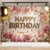 Colorful Sequins Rose Gold Balloon Gift Theme Background Children's and Adults' Birthday Party Decoration Photography Backdrop