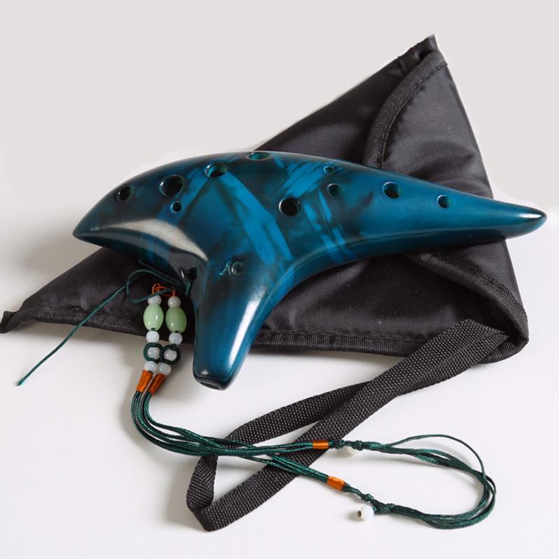 Классическая керамическая окарина с 12 отверстиями, духовые инструменты, флейта