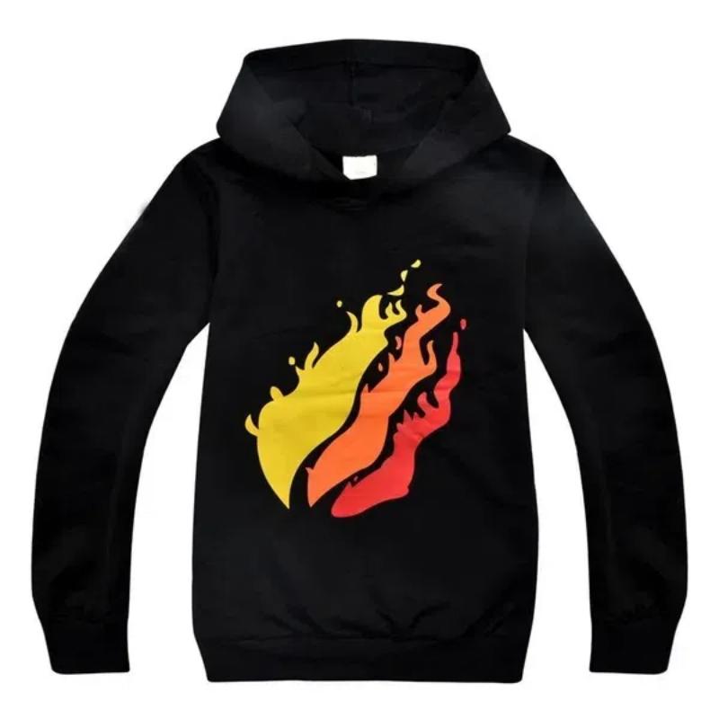 Новая детская одежда Толстовка с капюшоном PrestonPlayz с логотипом Fire Inspired Sweatshirts Толстовка Preston Playz Merch для мальчиков и девочек