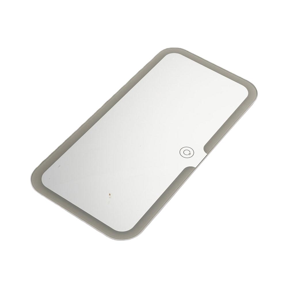 3 Led Light Modes Stepless Dimming Visor Makeup Mirror Rechargeable Sensor Cosmetic Mirror Large Screen Car Vanity Mirror