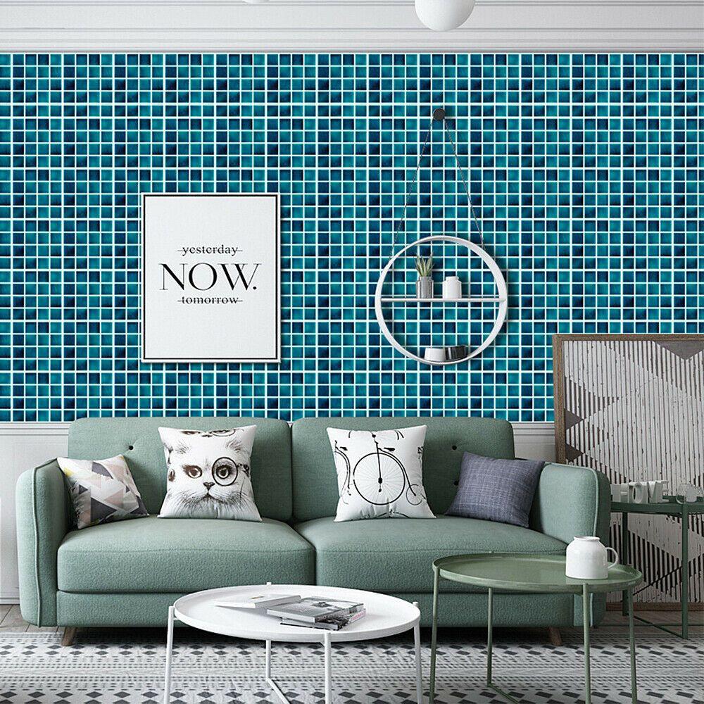 Kitchen Fashion Mosaic Self-adhesive Removable Tile Stickers Wallpaper Wall Stickers DIY Home Decor