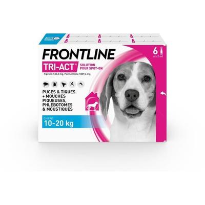 Frontline Tri-Act для собак - Средство от блох и клещей для собак, размер M - 10-20 кг - 6 пипеток