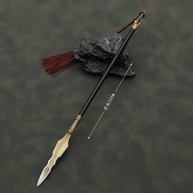 [Некогамияма] Suikoden Герой-полководец Оружие Копьё Ханаэй 22 см длиной и Лук и стрелы 18 см длиной / Миниатюрная фигурка Коллекционный декор