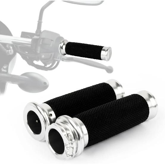 Motorcycle Black Hand Grips 1 Inch Handlebar Grips Universal for Touring Street Glide FLHX Bobber Chopper Cafe Racer