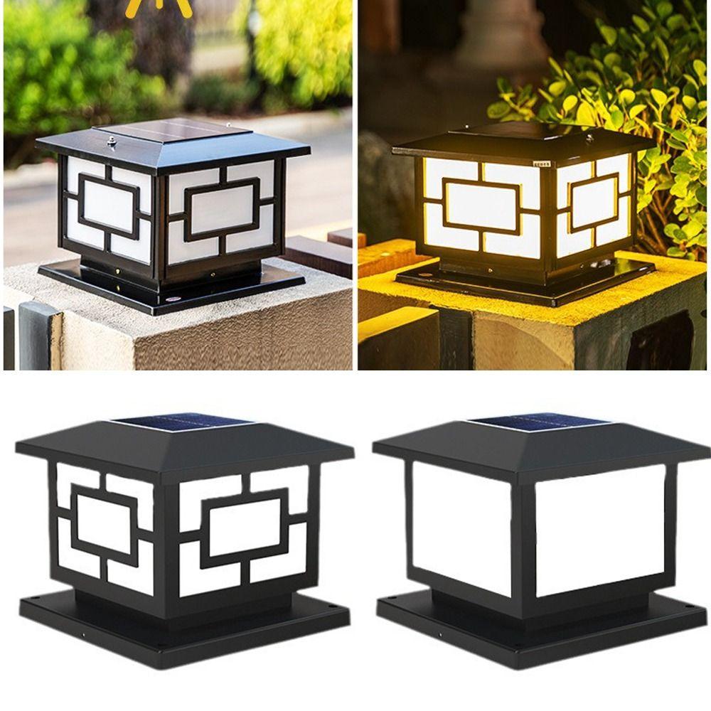 Waterproof LED Solar Pillar Light Garden Sunlight Outdoor Exterior Lights for Outdoor Fence