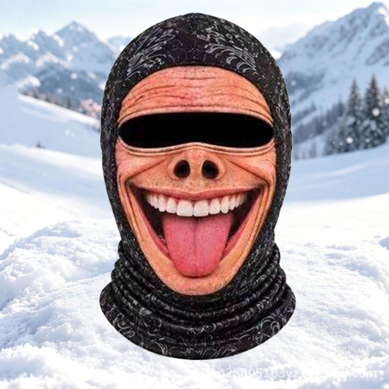 3D-печатная маска на все лицо для пожилых людей, зимняя, моющаяся, дышащая, с прорезями для глаз, ветрозащитная, головной убор для холодной погоды, для использования на улице