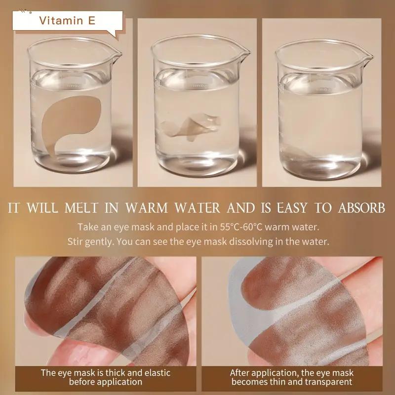Патчи для глаз с кофеином и ниацинамидом, омолаживающая маска для лечения темных кругов, отечности, морщин, увлажнения, укрепления кожи под глазами, 60 шт.