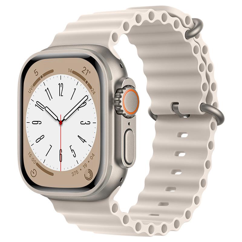 Ocean Band для Apple Watch Ultra series 8 7 6 SE 5 4 3 2 1 силиконовый ремешок для спортивного эластичного браслета iWatch Ultra 49 мм, 45 мм, 44 мм, 40 мм, 41 мм, 42 мм, 38 мм