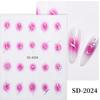 French Line Stripe 3D Nail Stickers Gold Silver Metal Lines Nail Transfer Stickers Multi-size Strip Wave Decoration Decal Tips