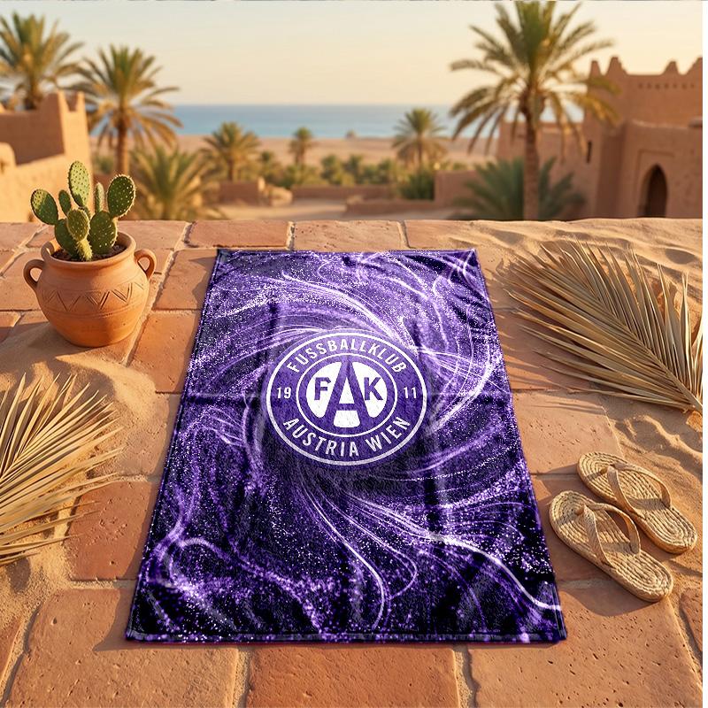 Austria Wien FC Print Microfiber Beach Towel Quick Dry Absorbent Large Towel For Beach Swimming Travel