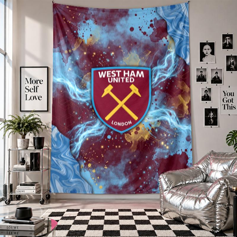 West Ham United Football Wall Tapestry Home Decor Wall Hanging Cloth for Bedroom Living Room Background
