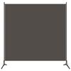 VidaXL Room Divider 1 Panel, 175x180 Cm, Polyester Fabric & Iron Structure, Anthracite, Foldable Privacy Screen, 320737