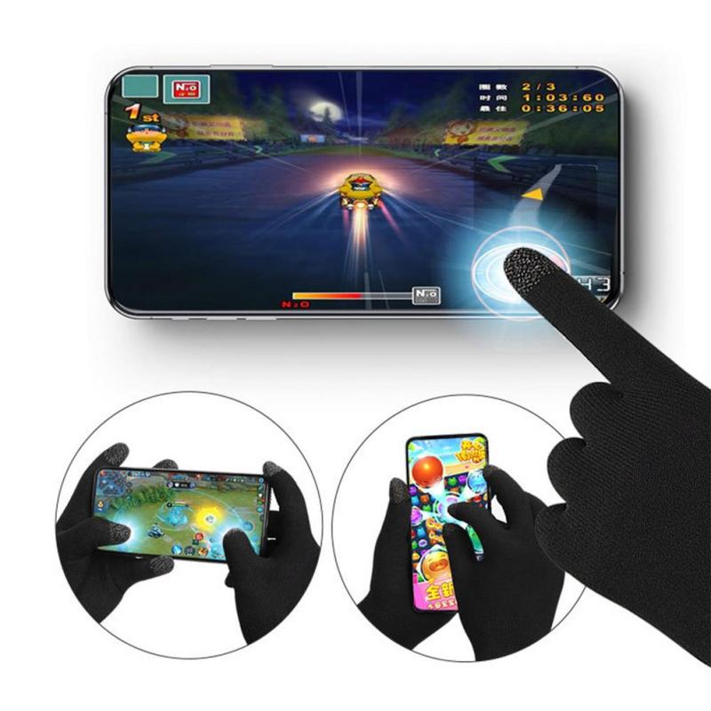 Игровые перчатки для сенсорного экрана унисекс, теплые дышащие ультратонкие противоскользящие перчатки с защитой от пота и 5 пальцами