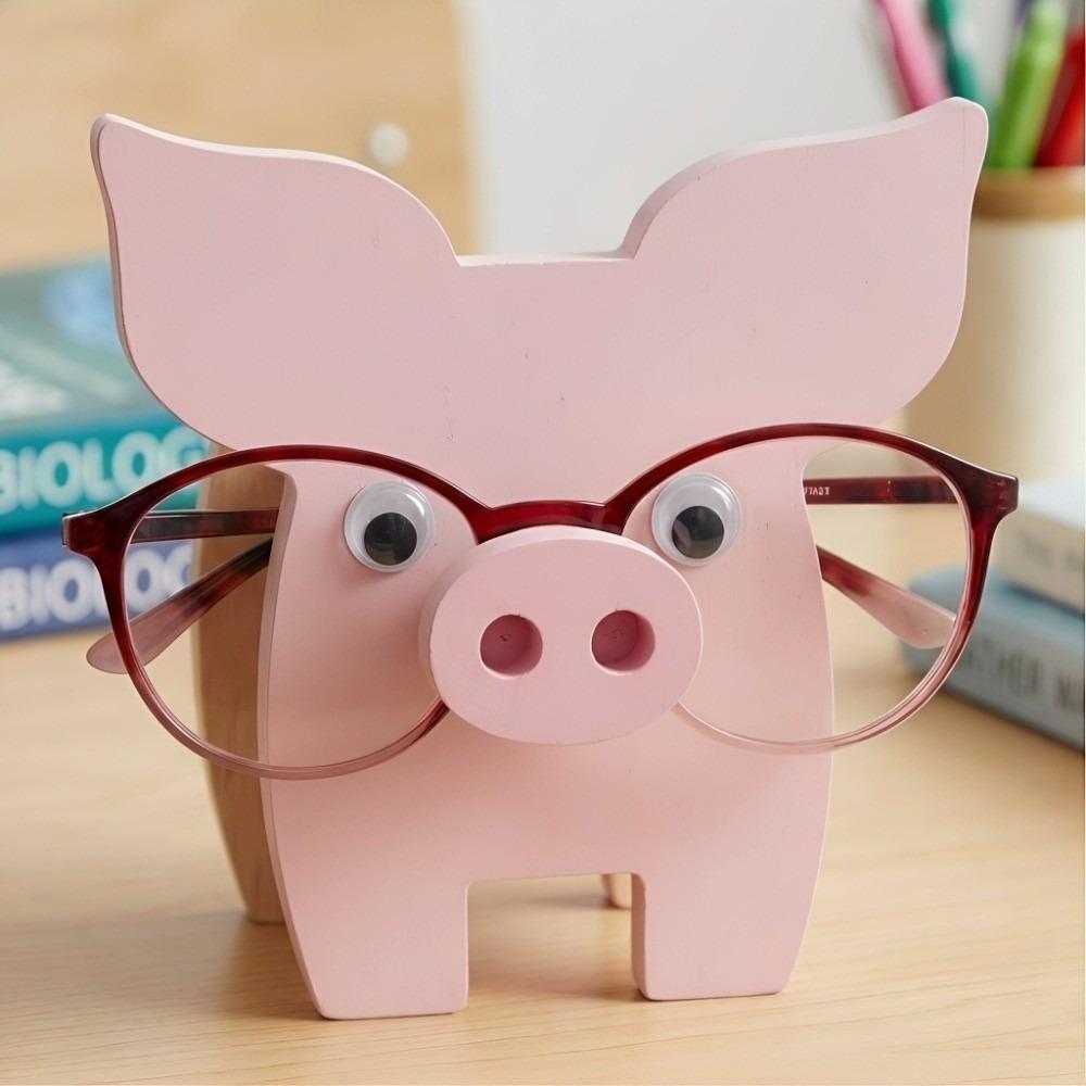 Wooden Glasses Display Stand Animal Shaped Desktop Rack Animal Eyeglass Holder Nightstand