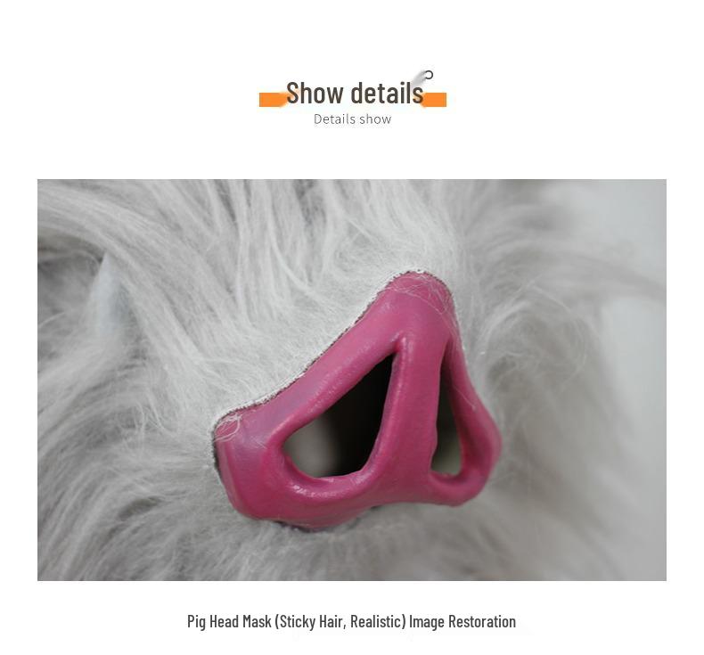 Костюм для косплея Иноске Хасибиры из «Клинка, рассекающего демонов» с маской свиной головы и комплектом штанов с травяной юбкой для Хэллоуина