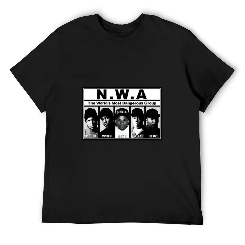 N.W.A Group Cool Design Rap T-Shirt Boys Animal Print Anime Figures Oversizeds Quick Drying Men's T-shirt