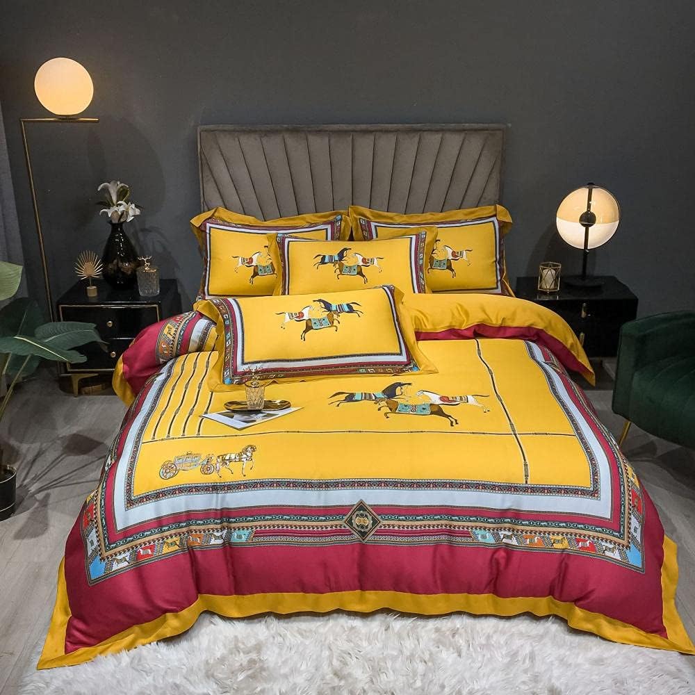 Microfibre Bedding Sets, European Retro Style, Children's Bed Linen with Zip Room Decor Duvet Cover for Teenagers Adult 2-Piece