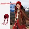 Bohemian Style Crochet Knitted Hat Hollow Out Knit Cap Vintage Tassel Beanies Girls