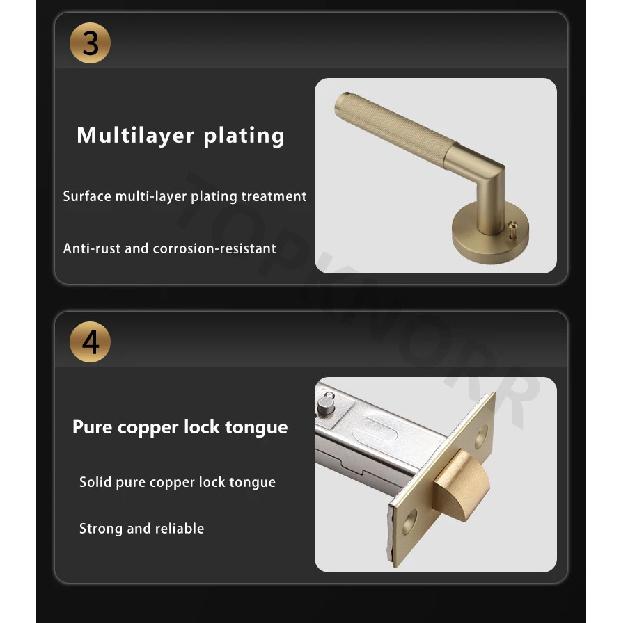 Bathroom Door Lock Indoor Bathroom 304 Stainless Steel Door Handle Wooden Door Bathroom Lock Privacy Door Lock Doorknob Bedroom