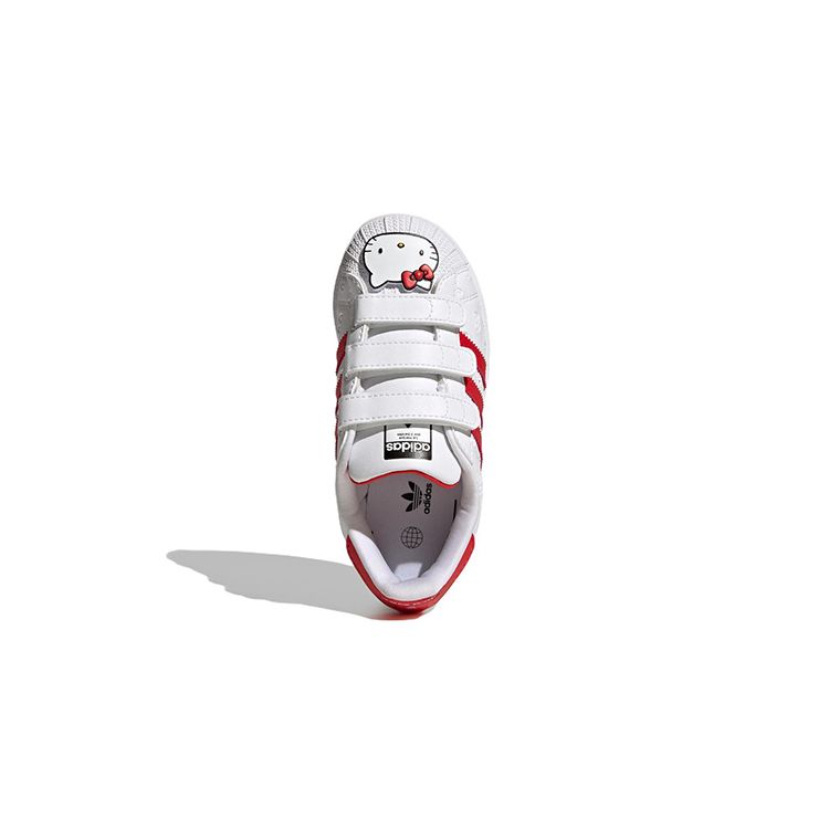 Hello Kitty X Adidas Superstar J Allover Debossed Bows Kids Sneakers White Cloud-White Vivid-Red GV8865