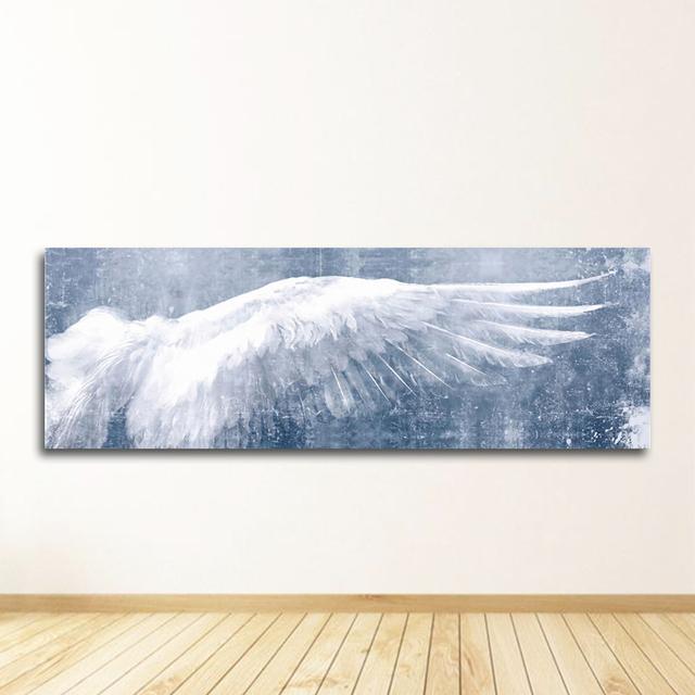 Картины Крылья Поп-Арт Настенная картина для гостиной Крылья ангела Старинные настенные постеры и принты Черно-белые настенные художественные холсты