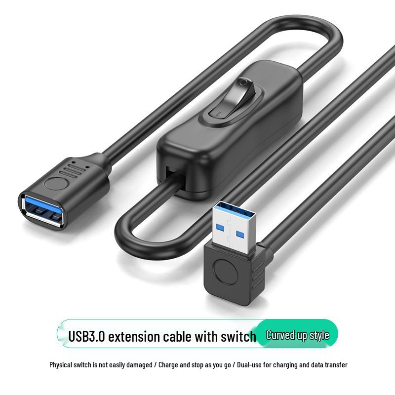 Кабель-удлинитель Futa USB 3.0 с выключателем, папа-мама для небольшого вентилятора, настольной лампы, видеорегистратора или питания данных, 90 см