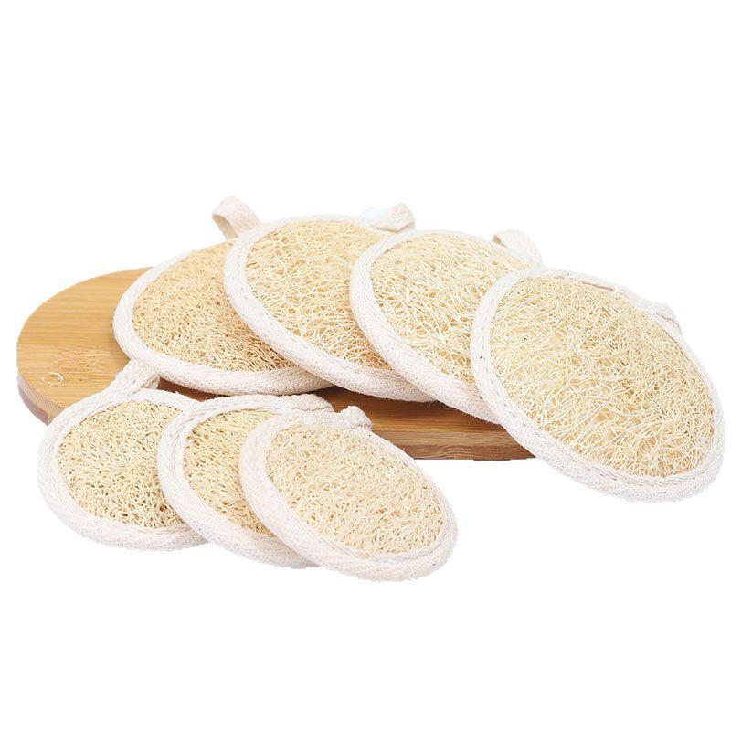 Natural Loofah Exfoliating Facial Puff 1Pcs Soft Skin-Friendly Wash Sponge Portable for Daily Makeup Cleansing