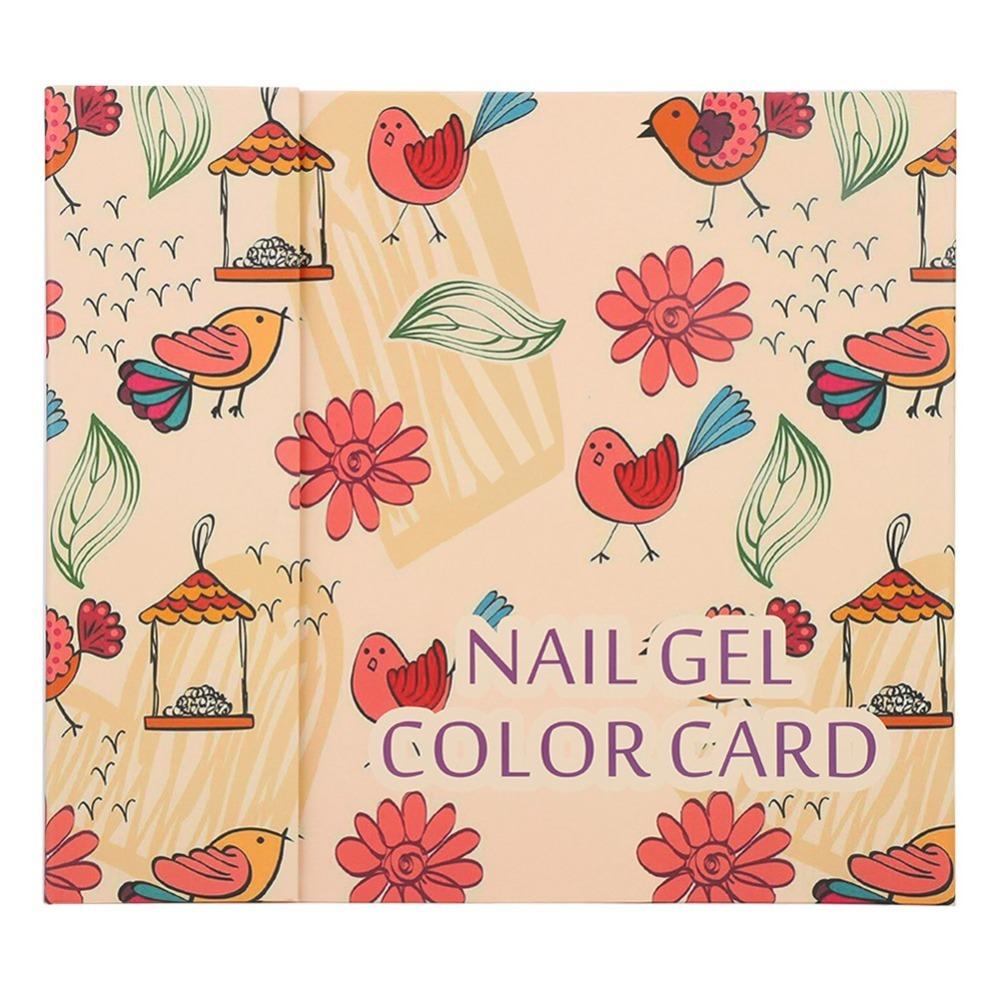 120 Colors Cardboard Organizer Nail Gel Color Card Nail Polish Color Swatch Book For Studio