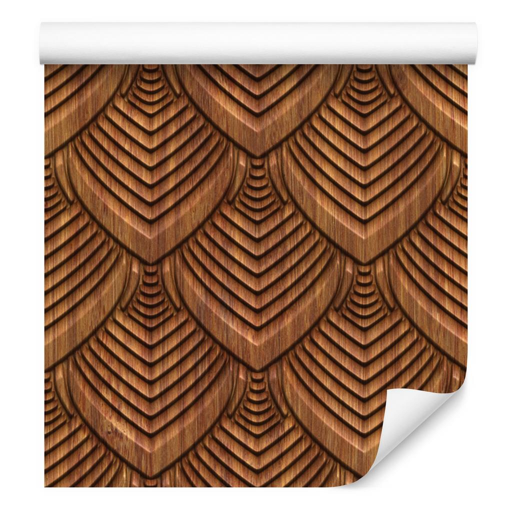 3D Wood Ornament Wallpaper for Living Room and Bedroom 50x1000