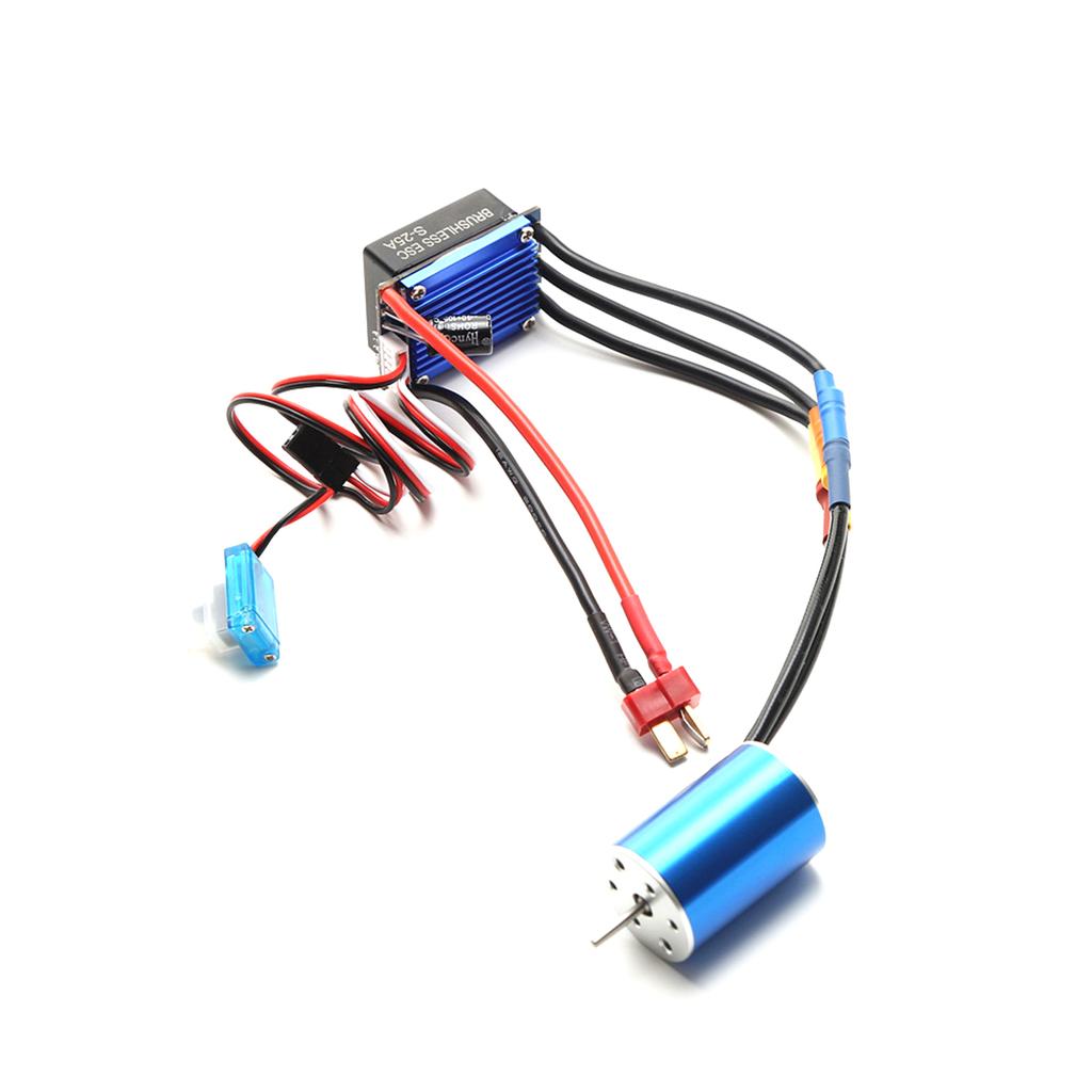 2435 4800KV Brushless Motor and 25A ESC Replacement for HSP Wltoys 1/16 1/18 Remote Control Truck