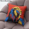 Bold Pop Art Lion Throw Pillow Covers Pattern Cushion Cover Suitable for Sofa Bedroom Car Pillow Cover