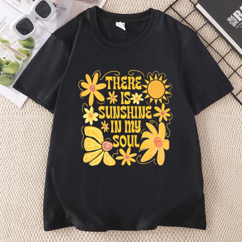 Sunshine in My Soul TShirt Unisex Unisextal Health T Shirt Boho Summer Vibes T Shirt Hippie Flower Tee Unisex Clothing