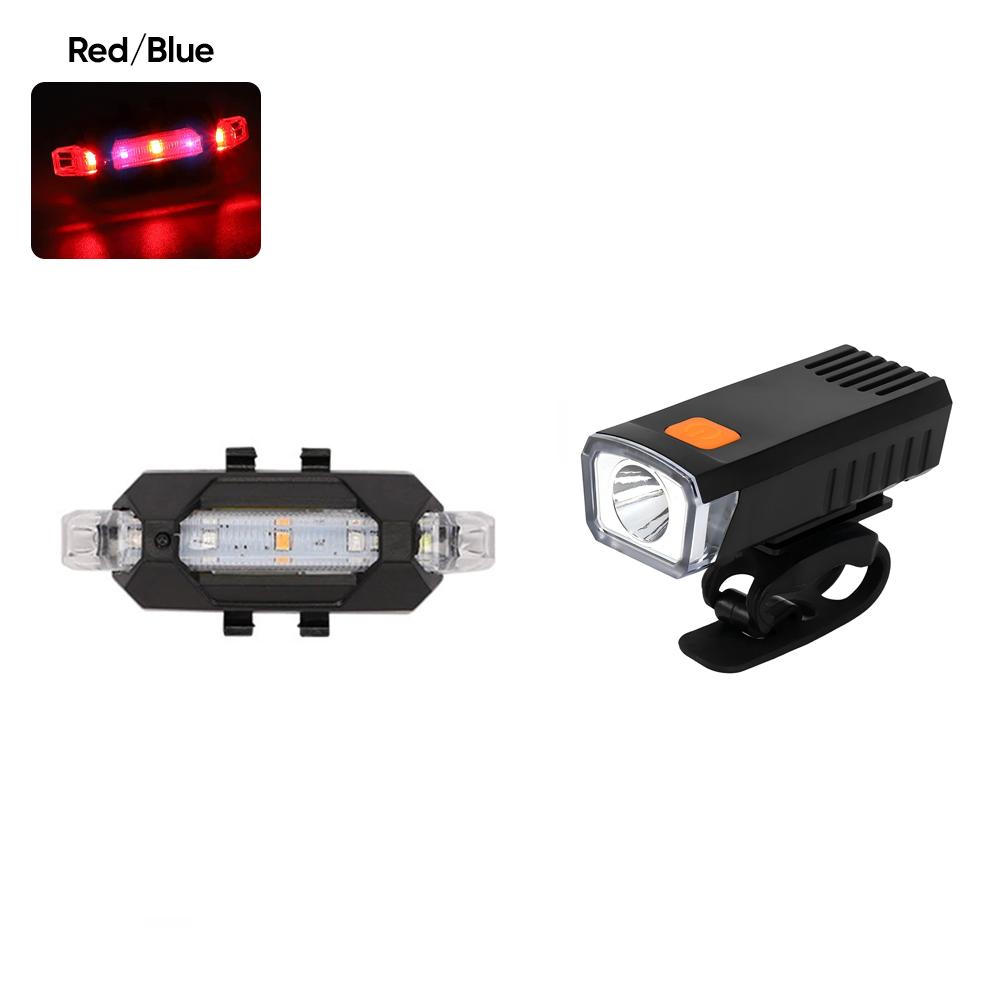 Bike Front Rear Light Set Bicycle Headlight Taillight MTB Road Bike Front Rear Lamp Set Cycling Flashlight Bicycle Accessories 7