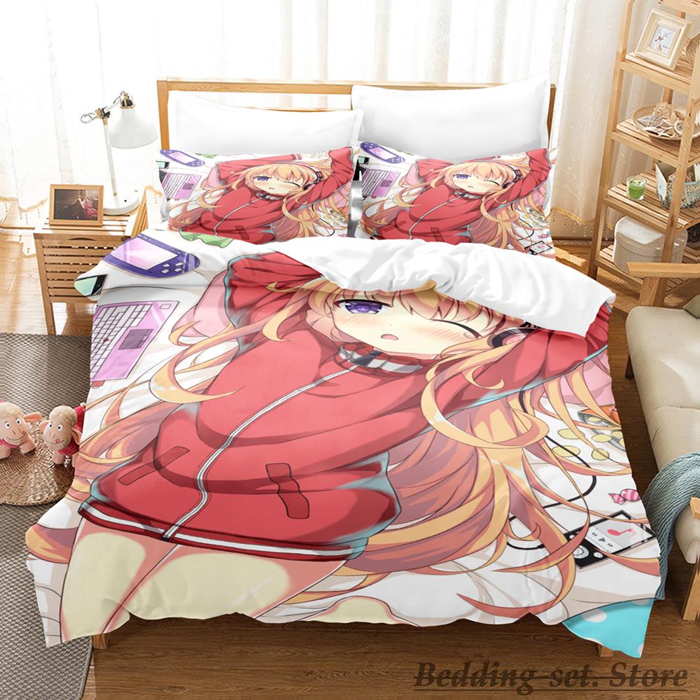 2023 Набор постельного белья Gabriel Dropout Односпальный Полуторный Полный Евро Евро-макси Размер Постельного Комплекта Взрослый Детская Спальня Комплекты Пододеяльников Аниме Постельное Белье