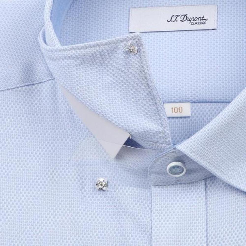 S.t. Dupont 25ss Pastel Dobby Fabric Hidden Snap Long Sleeve Shirt Se5sm112bu