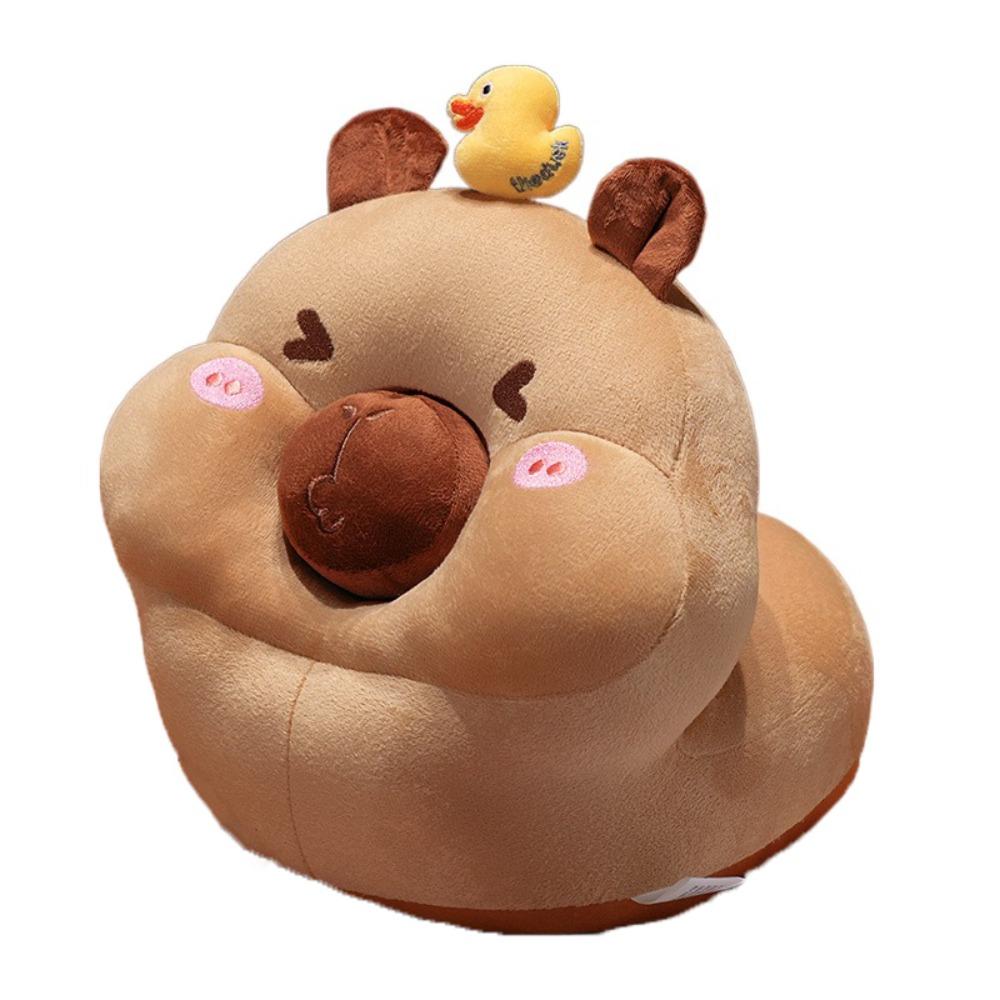 Face Down Capybara Table Rest Pillow Circular Capybara Plush Pillow Capybara Nap Pillow  School