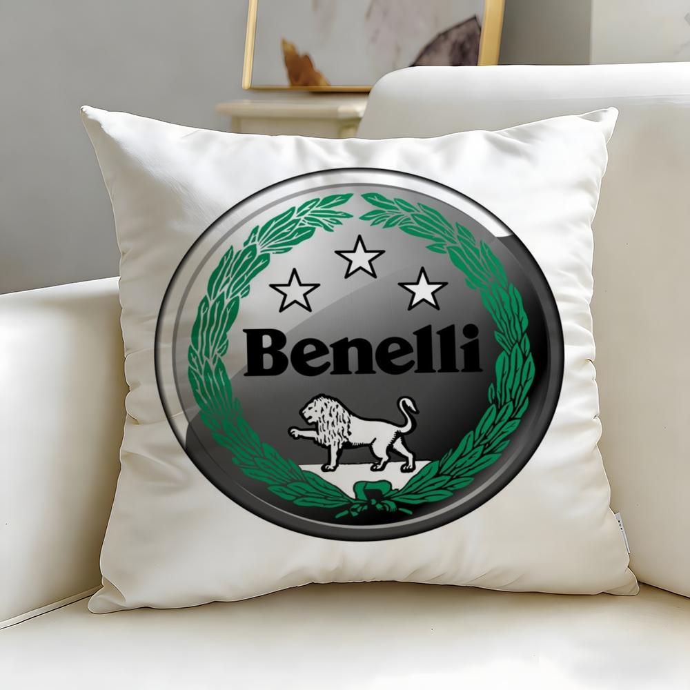 Классический мотоциклетный бренд Benelli Наволочка Мягкая Легко стираемая Подушка Универсальная для Дивана Кровати Путешествий и Офиса