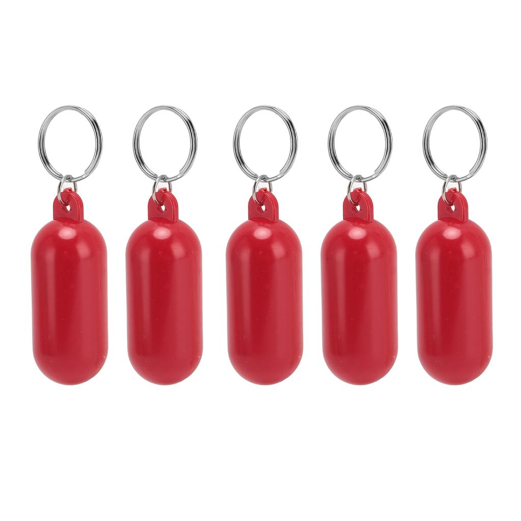 5Pcs Plastic Key Float Floats Keychain Floating Key Chain for Swimming Beach Outings Water Sports