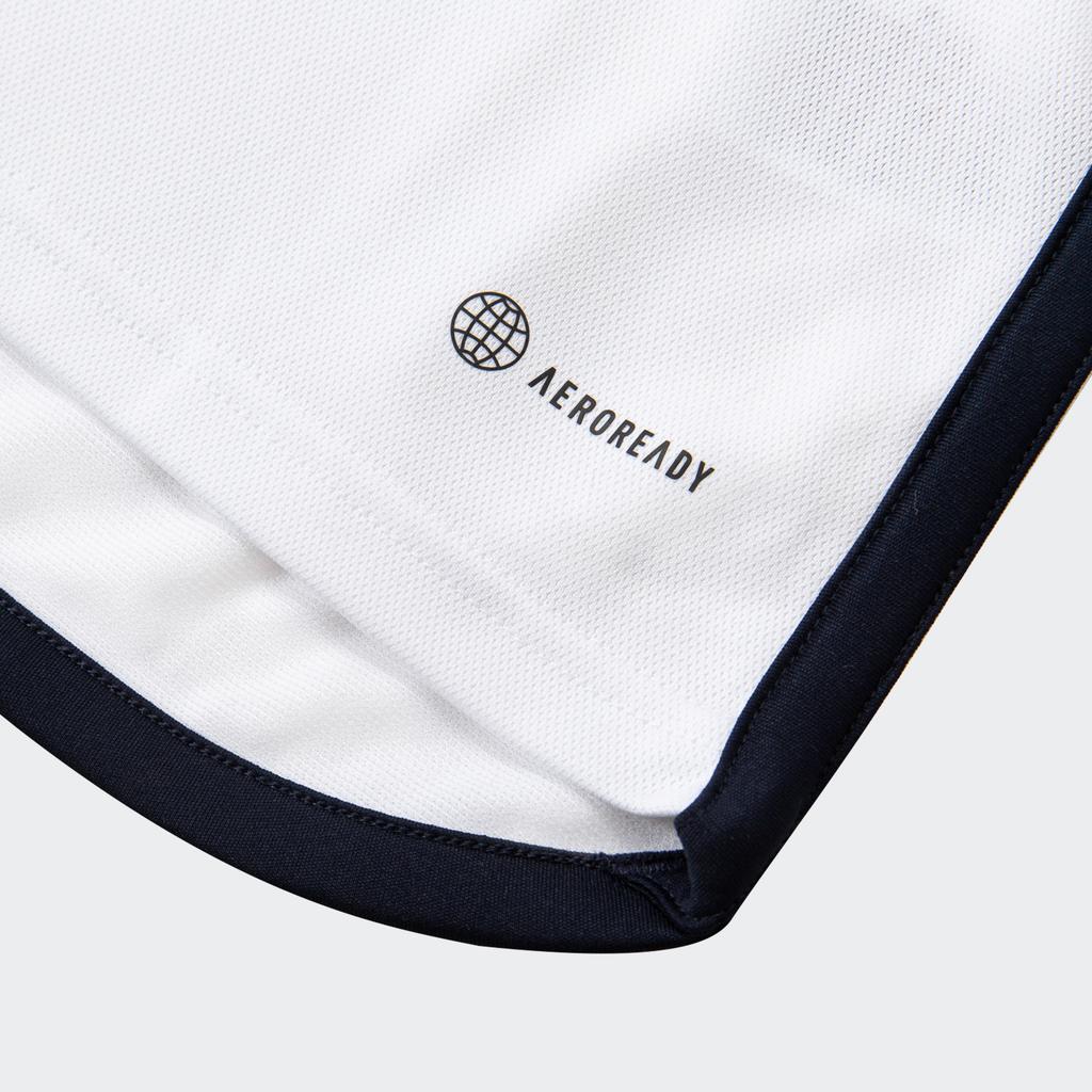 Adidas Мужские футбольные майки с длинным рукавом в полоску с буквенным принтом Real Madrid, белые IB0018