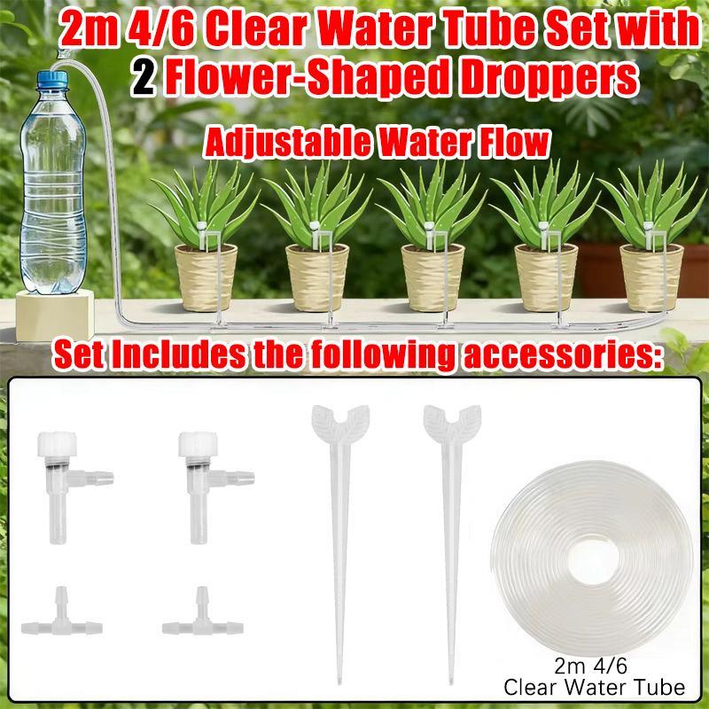 2-20M Garden Drip Irrigation Kit  Adjustable Valve Drip Watering Device 4/7mm Hose  Potted Plant Micro Dripper Greenhouse