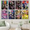 Аниме JoJos Bizarre Adventure Постеры Принты Наклейка на стену Картина Украшение для спальни Гостиной Офиса Дома Самоклеящиеся