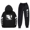 Мужской оверсайз комплект из худи и штанов Streetwear Повседневный образ с боковыми карманами