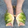 Pair of Shoes Creative Handmade Fish Shape Sandals Slippers Beach Shoes