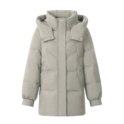 Новый темпераментный пуховик с капюшоном для женщин, длинный зимний, большого размера, на белом утином пуху, для пожилых и пожилых бабушек.