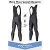 X-TIGER Men's Cycling Bib Pants Three Pockets Breathable Shock  5D gel Pad TMB Mountain Road Cycling Pants Cycling Equipment