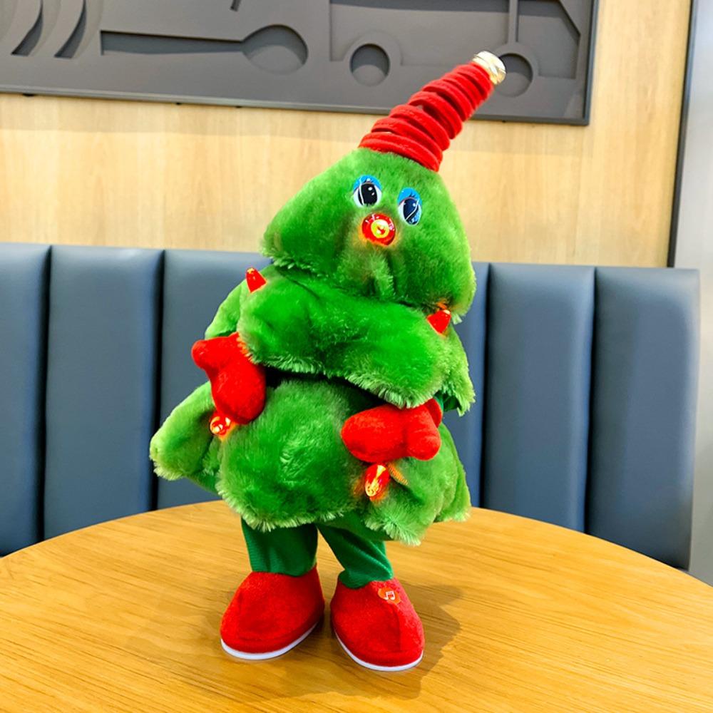 35см Рождественская плюшевая игрушка Снеговик Лось Танцующие Поющие Мягкие игрушки Электрическая плюшевая кукла Домашний декор