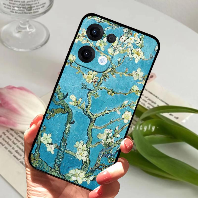 Чехол для Oppo Reno13 Pro Reno 13 12 5G Милое Животное Мягкий Силикон ТПУ Чехол для Телефона Для Oppo Reno12 Pro Защита Fundas Сумка для Телефона