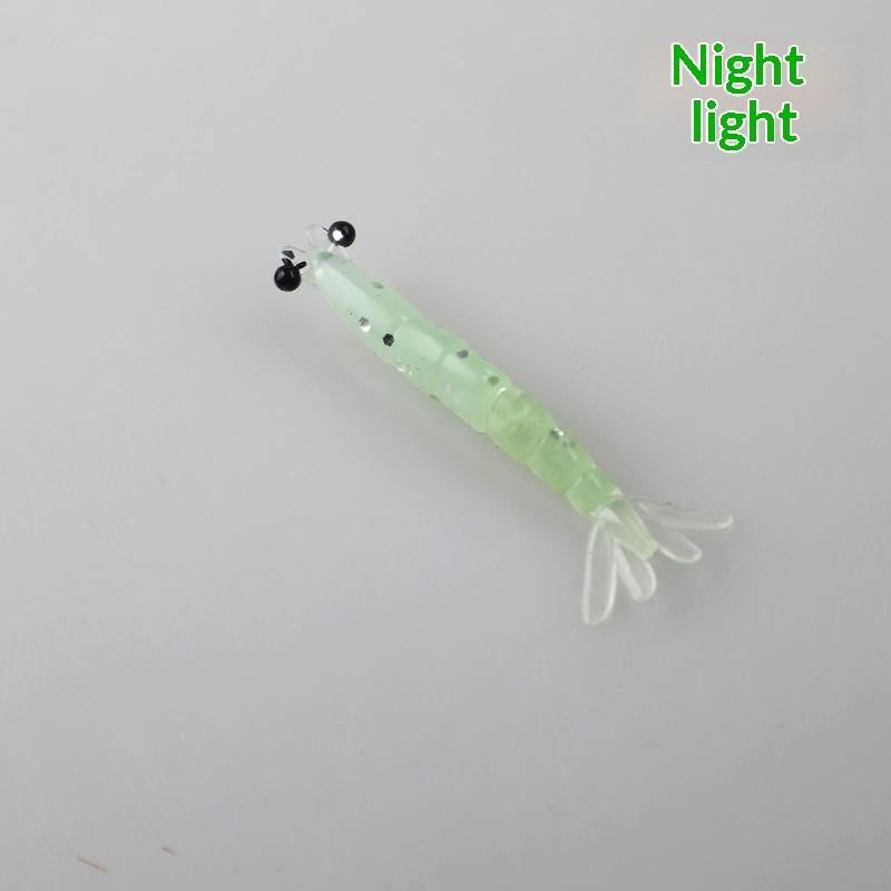20Pcs Mini Soft Worm Shrimp Fishing Lure 0.4G/40Mm Artificial Baits Bass Silicone Fishing Tackle